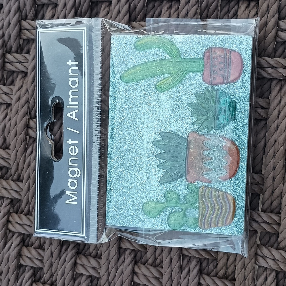 Refrigerate Cacti Sparkling Decorative Magnet